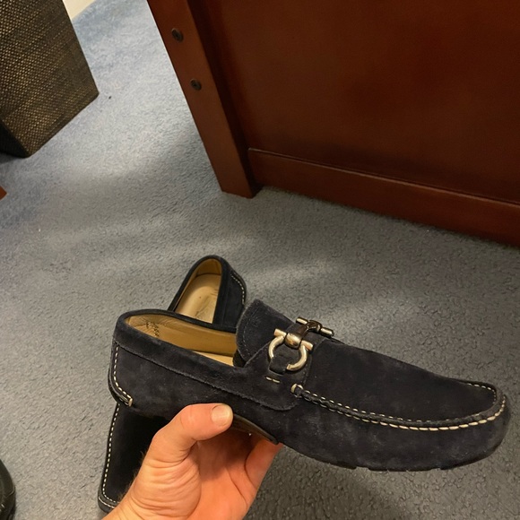 Salvatore Ferragamo Black Loafers with Horsebit Hardware